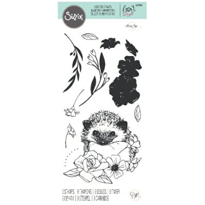 Sizzix Floral Hedgehog – Layered Stamp Set