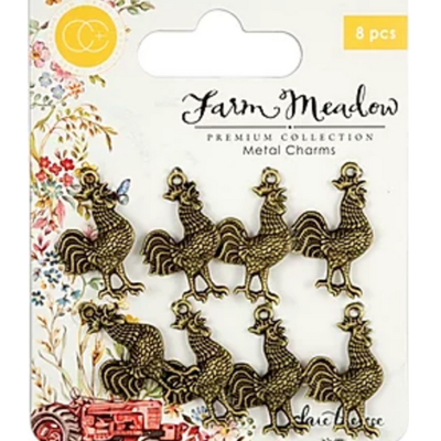 Farm Meadow Rooster Charms