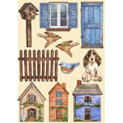 Welcome Home Wooden Shapes -Houses
