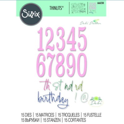 Sizzix Thinlits Dies – Fabulous Birthday Numbers