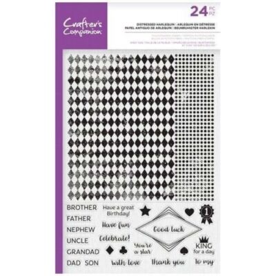 Harlequin Background Clear Stamps A4