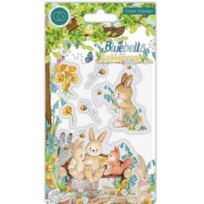 Bluebells and Buttercups Stamps – Bench