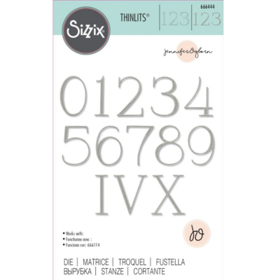 Sizzix Elegant Numerals – Thinlits Die Set