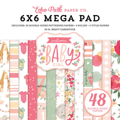 Welcome Baby Girl 6 x 6″ Mega Paper Pad