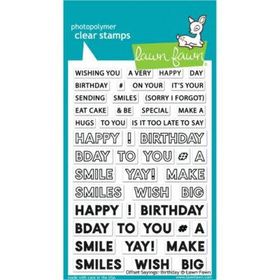 Lawn Fawn Offset Sayings: Birthday Stamps