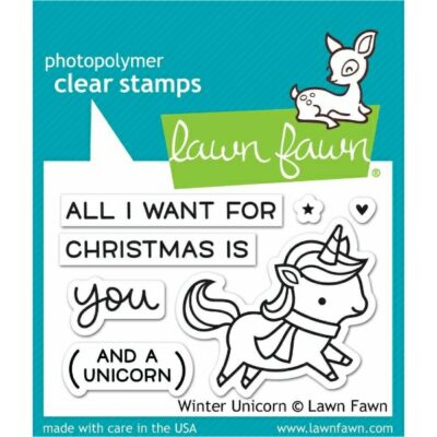 Lawn Fawn Winter Unicorn Stamps