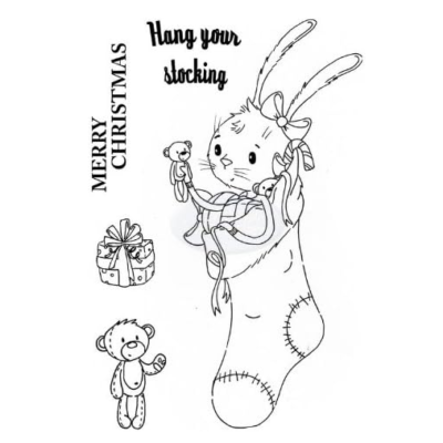 Hang Your Stocking Rabbit Stamp