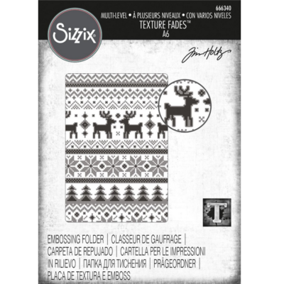 Sizzix Embossing Folder – Holiday Knit by Tim Holtz