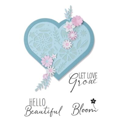 Sizzix Thinlits Dies & Stamps – Blooming Heart
