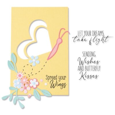 Sizzix Thinlits Dies & Stamps – Butterfly Wishes