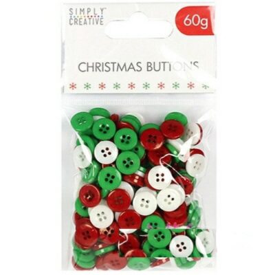 Plastic Buttons – Red Green White