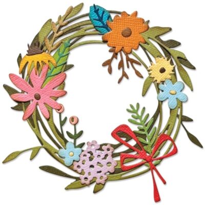 Sizzix Thinlits Dies – Funky Floral Wreath