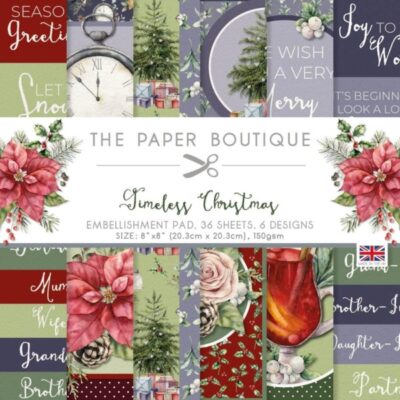 Timeless Christmas 8 x 8″ Embellishments Paper Pad