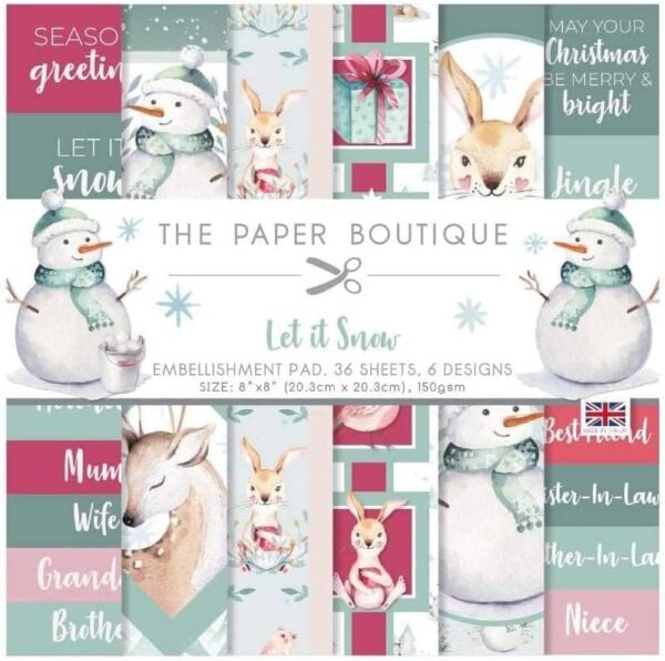Let It Snow Embellishment Paper Pad