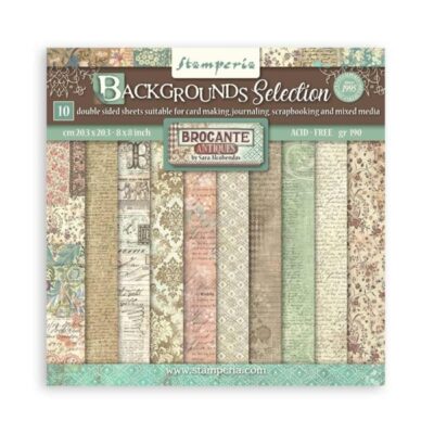 Brocante Antiques Backgrounds 8 x 8″ Paper Pad